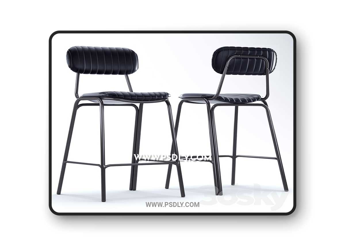 Cult Living Mila Metal Bar Chair 3D Model 1 Cult Living Mila Metal Bar Chair 3D Model