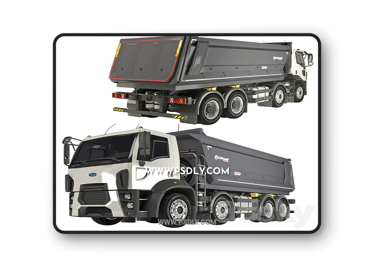 Ford Trucks 4142D DC dump truck 3D Model 1 Ford Trucks 4142D DC dump truck 3D Model