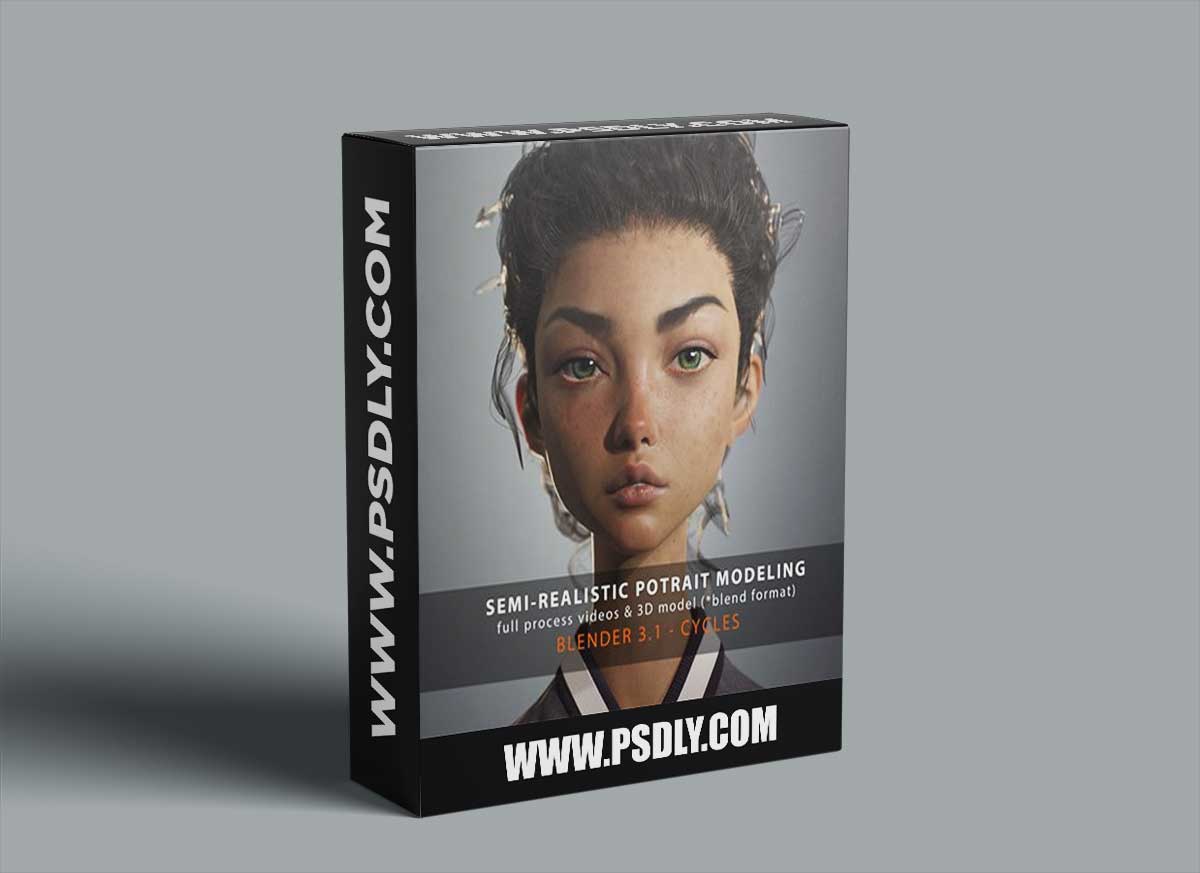 Gumroad - Semi-realistic potrait modeling 1 Gumroad - Semi-realistic potrait modeling