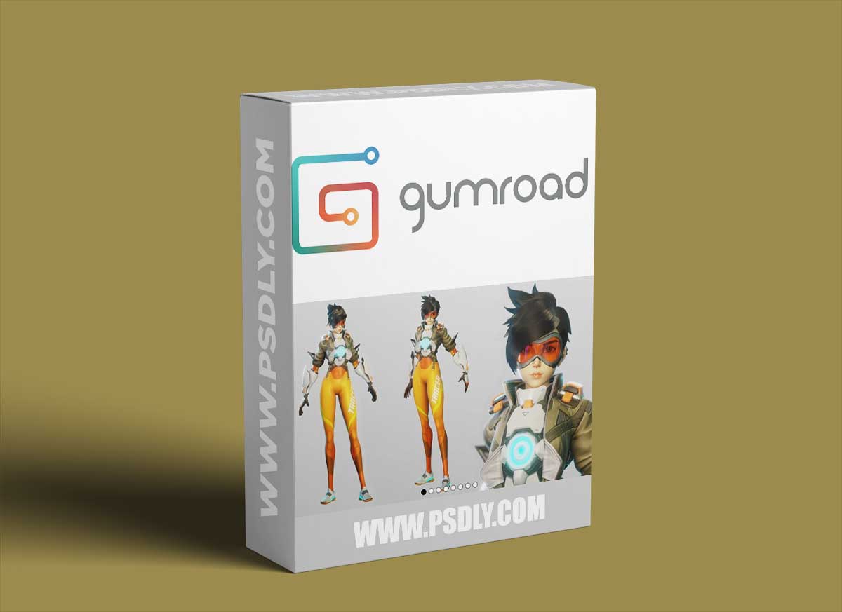 Gumroad – Tracer Character Modeling – Blender 3.1 – Full process videos and 3D models 1 Gumroad – Tracer Character Modeling – Blender 3.1 – Full process videos and 3D models