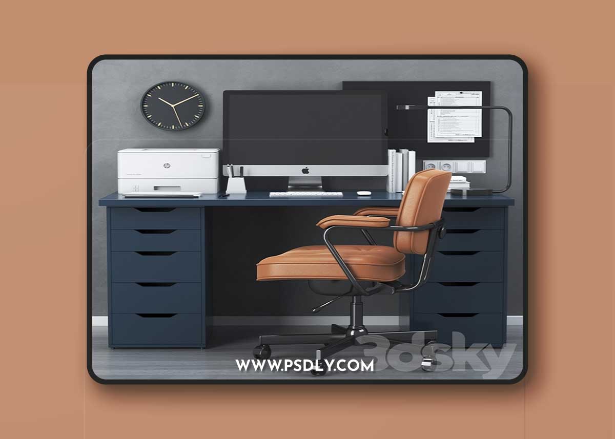 IKEA office workplace with ALEX table and ALEFJÄLL chair 1 IKEA office workplace with ALEX table and ALEFJÄLL chair