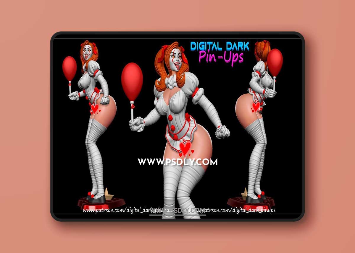 IT-Girl Pennywise 3D Print Model 1 IT-Girl Pennywise 3D Print Model
