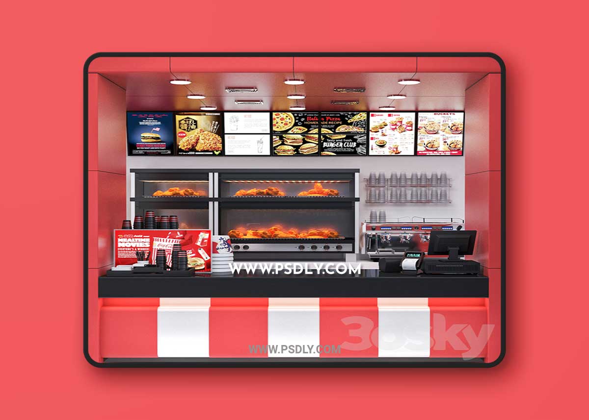 JC Fastfood and Coffee Kiosk 4 3D Model 1 JC Fastfood and Coffee Kiosk 4 3D Model