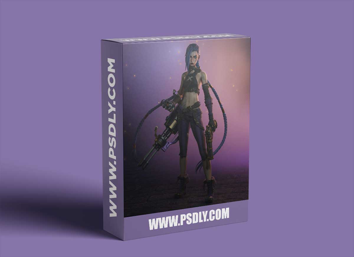 JinX modeling - Blender 3.0 - Full process video and 3D model 1 JinX modeling - Blender 3.0 - Full process video and 3D model
