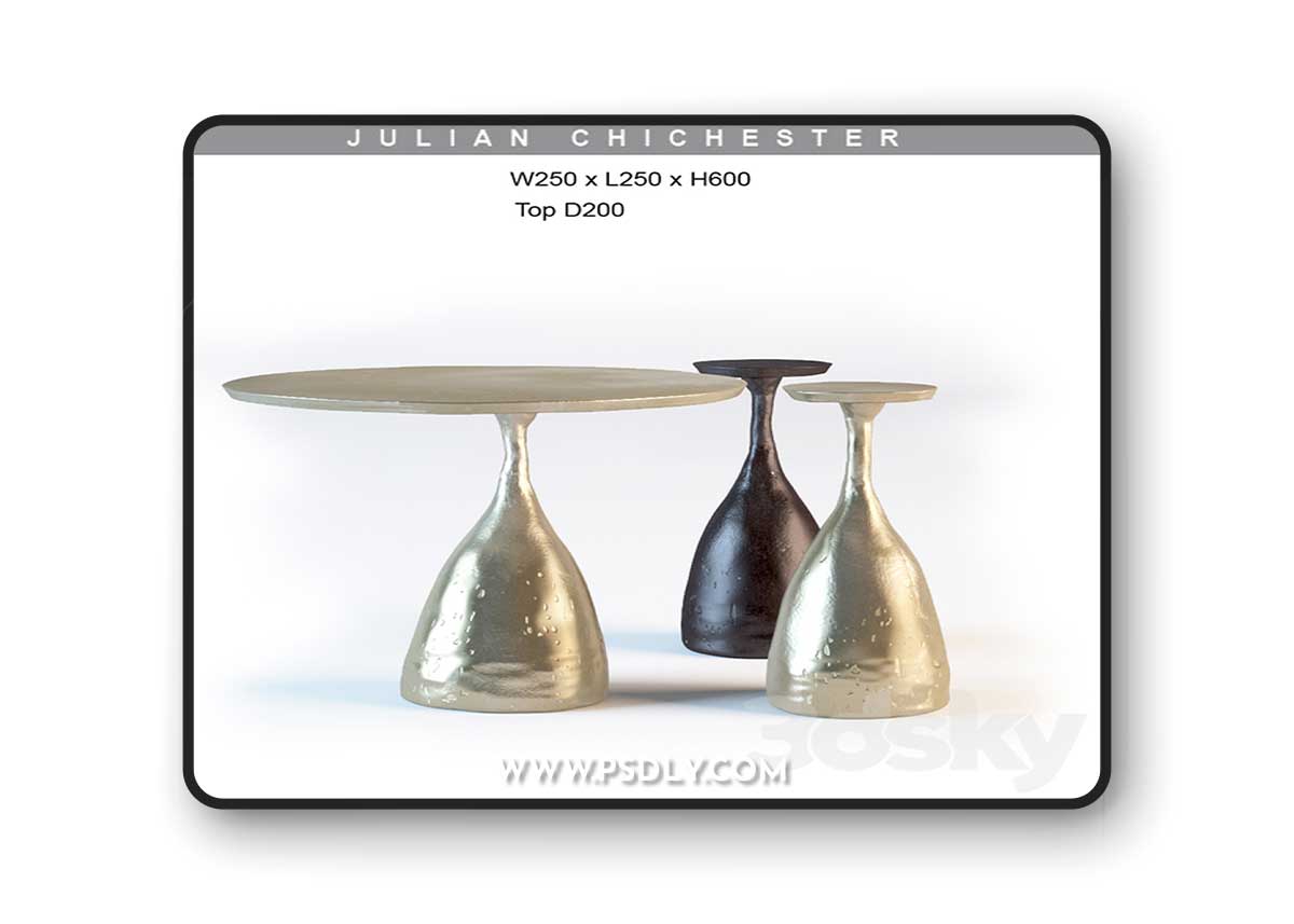 Julian Chichester, Dante Side Table 3D Model 1 Julian Chichester, Dante Side Table 3D Model