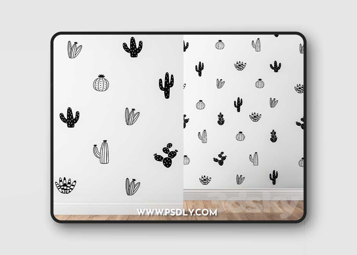 Kenna Sato Designs Collection Cactus Wall Decals 3D Model 1 Kenna Sato Designs Collection Cactus Wall Decals 3D Model