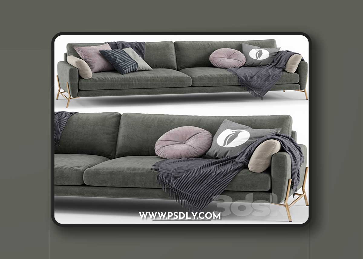 Le Marais 3seater maxi sofa – Calligaris 3D Model 1 Le Marais 3seater maxi sofa – Calligaris 3D Model