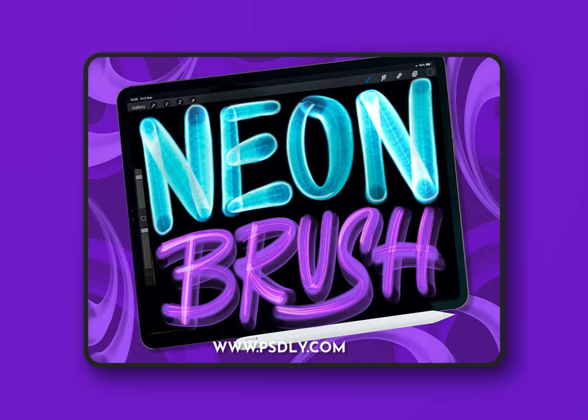 Neon Light Brush Procreate G5J98ZN 1 Neon Light Brush Procreate G5J98ZN