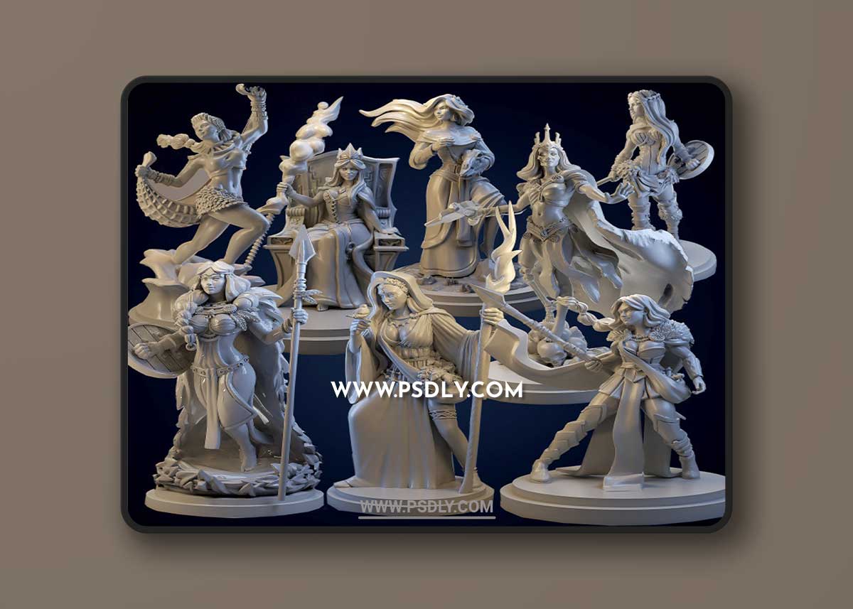 Norse Goddesses 3D Print Model 1 Norse Goddesses 3D Print Model