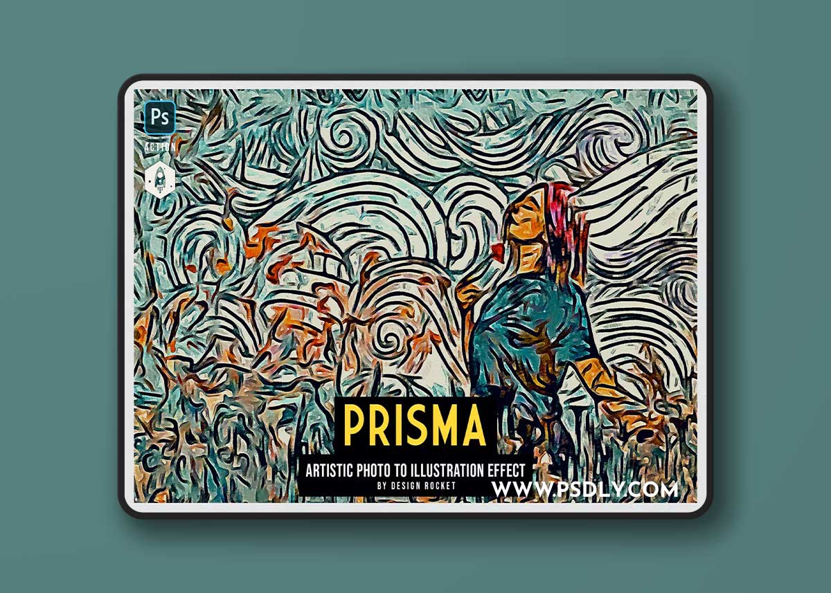 PRISMA Photo to Illustration Action for Photoshop 1 PRISMA Photo to Illustration Action for Photoshop