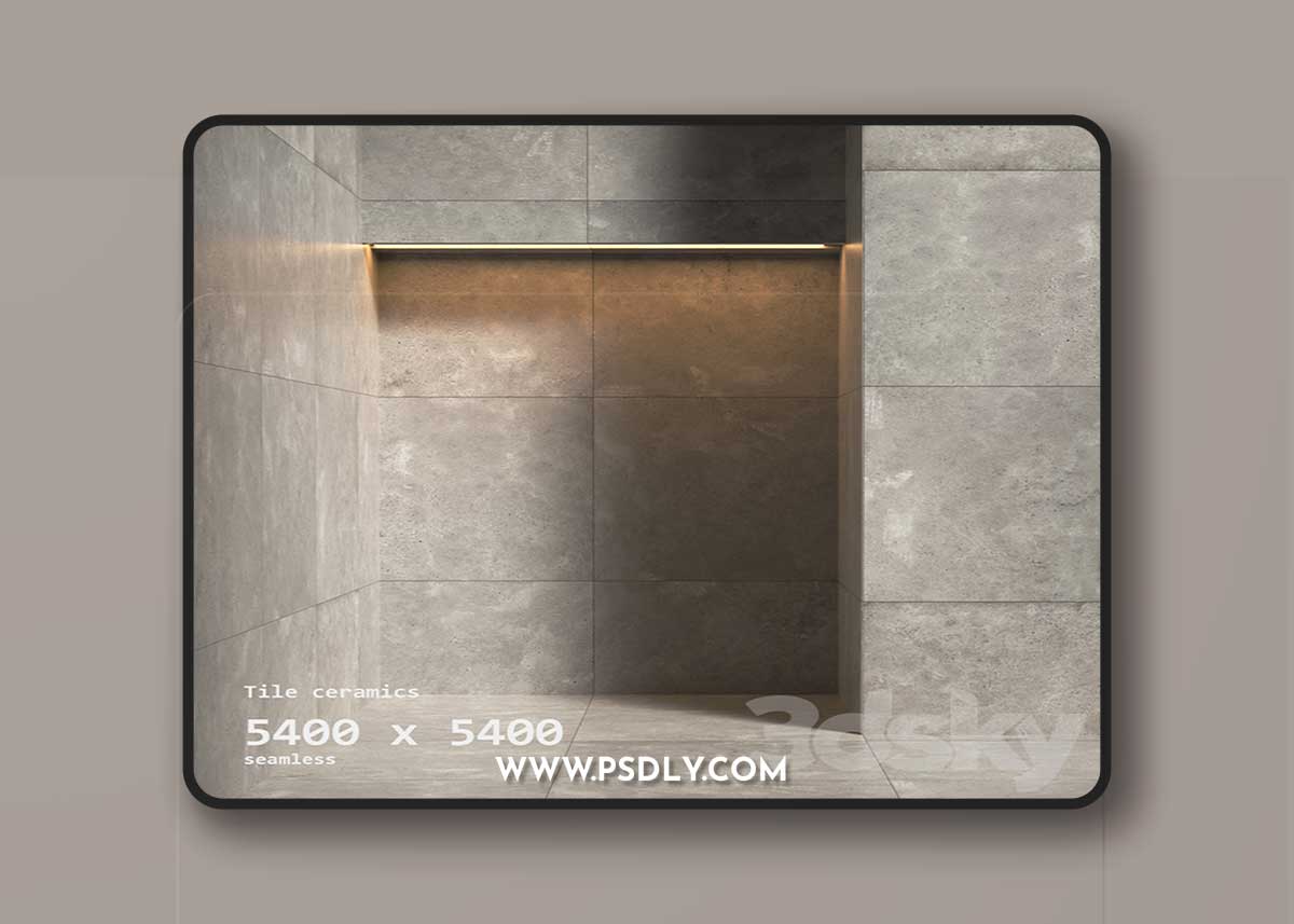 Porcelain stoneware for concrete 3D Model 1 Porcelain stoneware for concrete 3D Model