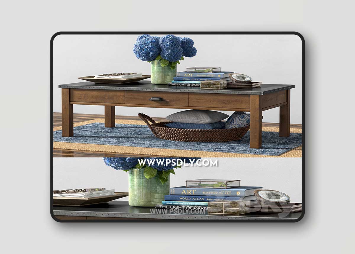 Pottery barn CHANNING COFFEE TABLE 3D Model 1 Pottery barn CHANNING COFFEE TABLE 3D Model