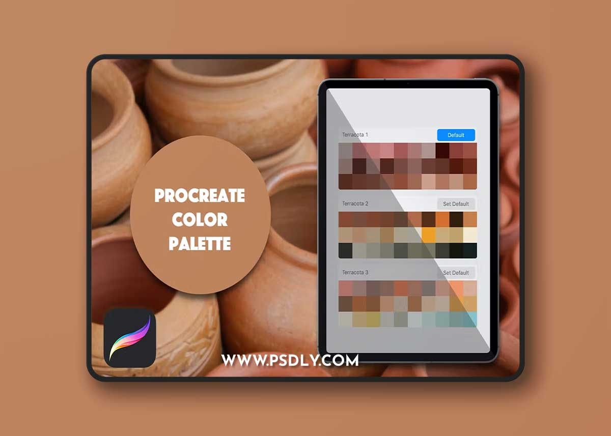 Procreate Palette - Terracota UW969BB 1 Procreate Palette - Terracota UW969BB