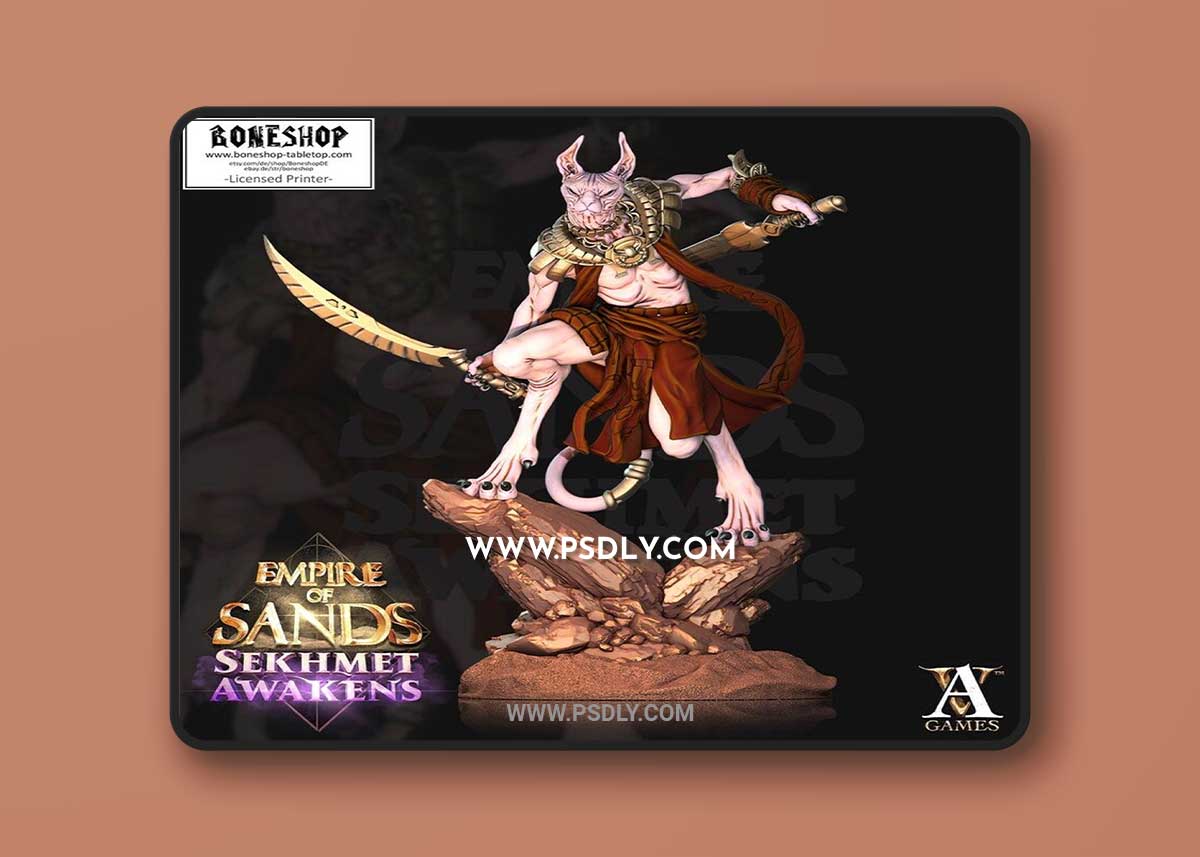 Sekhmet Awakens - Mau 4 Miniature 3D Print Model 1 Sekhmet Awakens - Mau 4 Miniature 3D Print Model