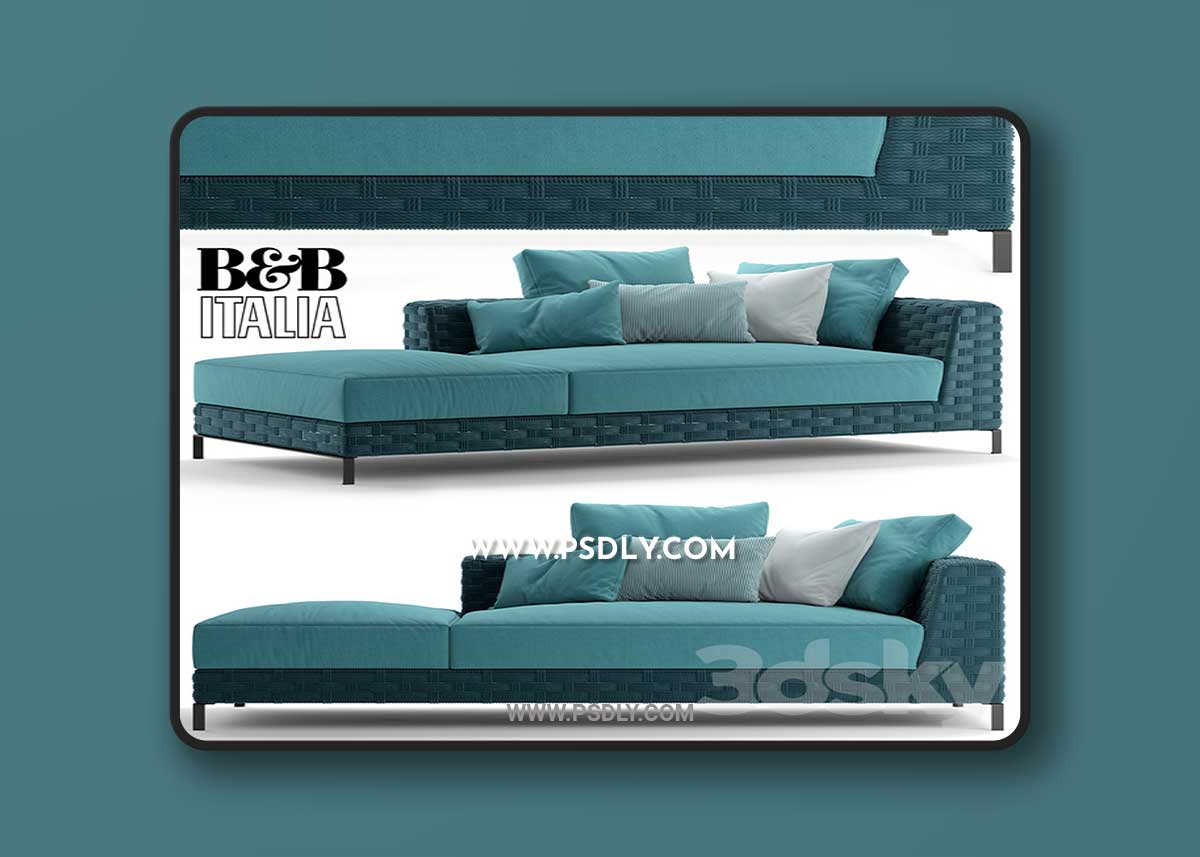 Sofa bebitalia Ray Outdoor Natural 3D Model 1 Sofa bebitalia Ray Outdoor Natural