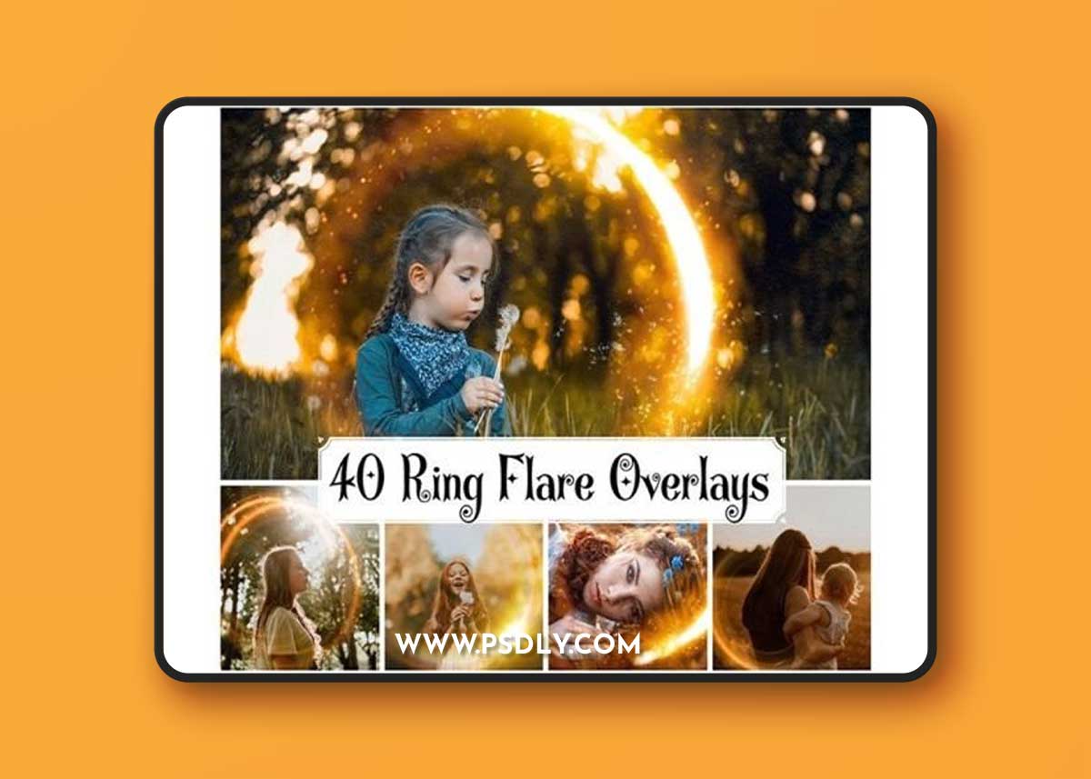 Sun Ring Lens Flare Overlays, Layers 1 Sun Ring Lens Flare Overlays, Layers