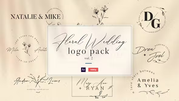 Videohive Floral Wedding Logo Vol. 2 38231388 1 Videohive Floral Wedding Logo Vol. 2 38231388