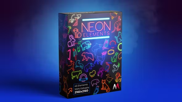 Videohive Neon Elements | Animals 37575151 1 Videohive Neon Elements | Animals 37575151