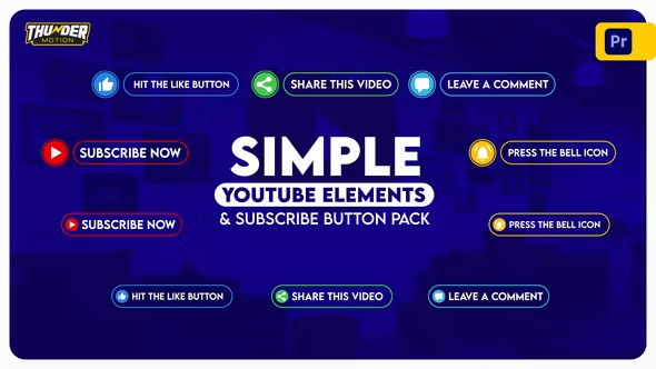 Videohive Simple YouTube Elements And Subscribe Button Pack 36153588 1 Videohive Simple YouTube Elements And Subscribe Button Pack 36153588