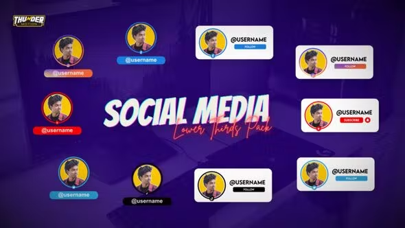 Videohive Social Media Lower Thirds Pack 38191473 1 Videohive Social Media Lower Thirds Pack 38191473