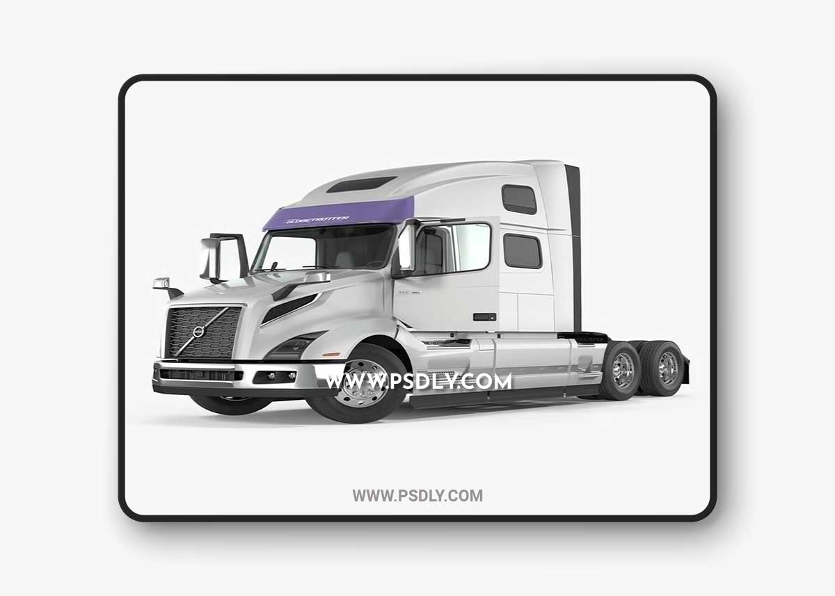 Volvo VNL 860 Truck 2018 with Trailer Rigged 3D Model 1 Volvo VNL 860 Truck 2018 with Trailer Rigged 3D Model