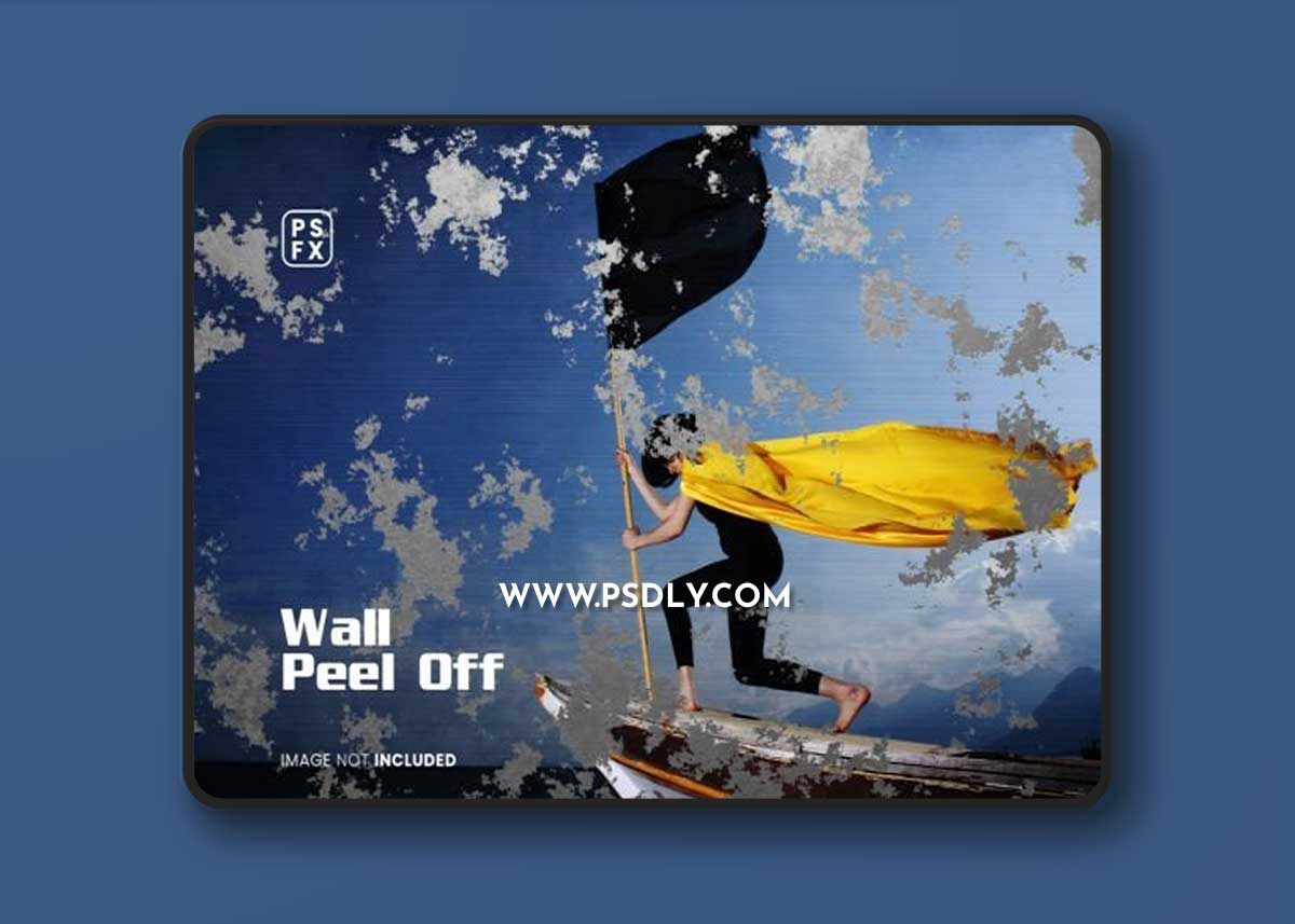 Wall Peel Off Photo Effect 1 Wall Peel Off Photo Effect