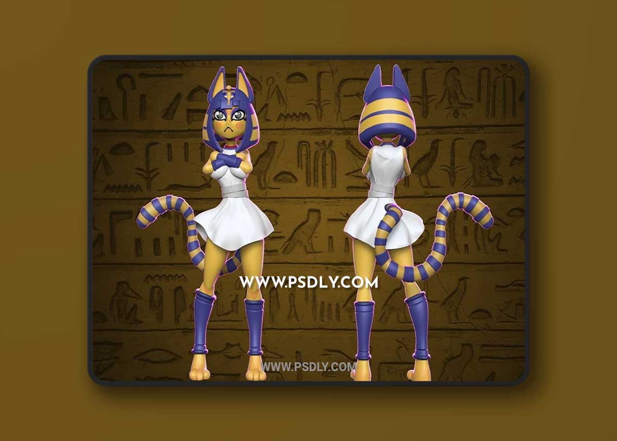 Ankha - Animal Crossing 3D STL 3D Model 1 Ankha - Animal Crossing 3D STL 3D Model