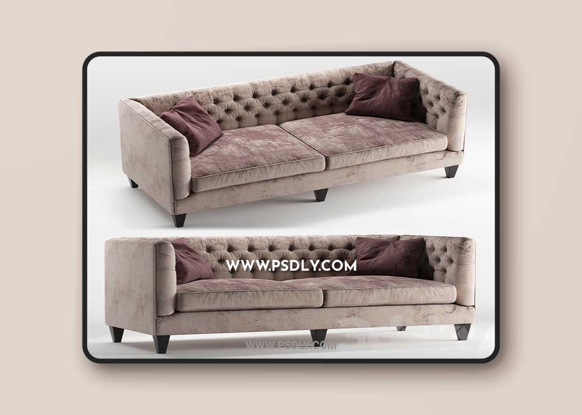 Beckett sofa by Bernhardt furniture 3D Model 1 Beckett sofa by Bernhardt furniture 3D Model