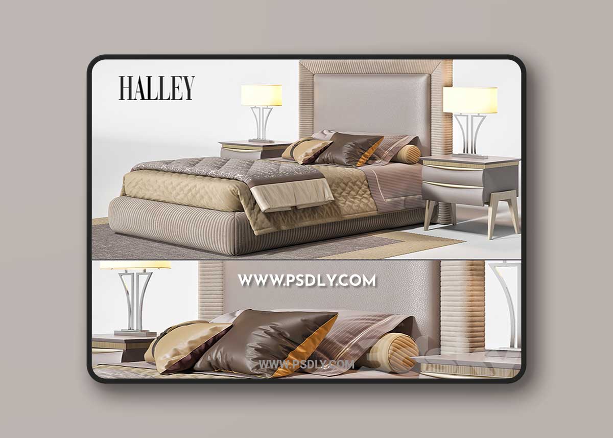 Bed Alex Halley J Collection 3D Model 1 Bed Alex Halley J Collection 3D Model