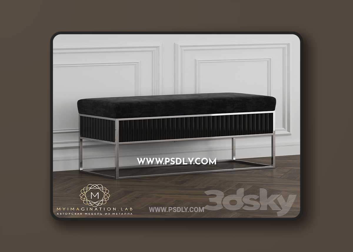 Bench my imagination bucket black 3D Model 1 Bench my imagination bucket black 3D Model