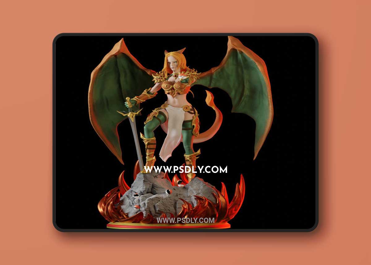 Charizard Waifu 3D Print 3D Model 1 Charizard Waifu 3D Print 3D Model
