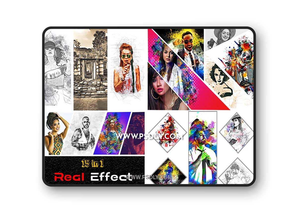 CreativeMarket - 15 in 1 Real Effect Photoshop Action 7408924 1 CreativeMarket - 15 in 1 Real Effect Photoshop Action 7408924