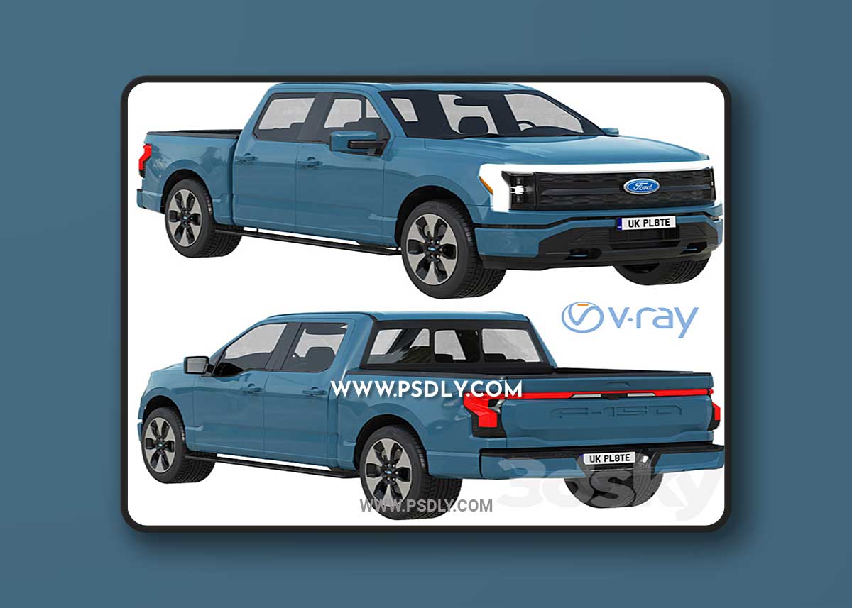 Ford F-150 Lightning 2022 3D Model 1 Ford F-150 Lightning 2022 3D Model