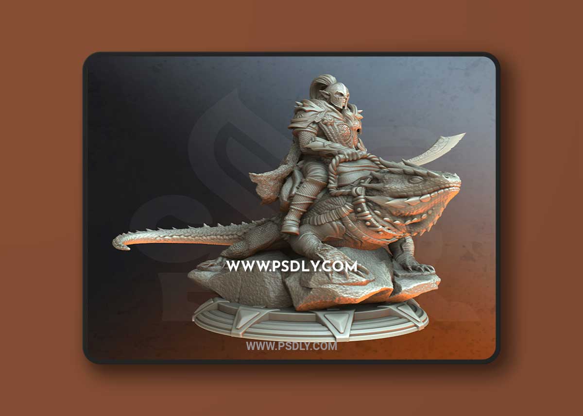 Lizard Rider - Dreytin 3D Print 3D Model 1 Lizard Rider - Dreytin 3D Print 3D Model