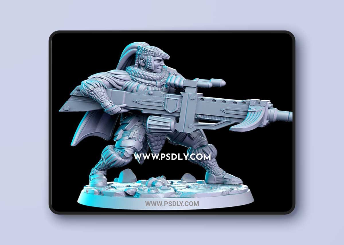 Muacaitl (modern tribal monster-hunter) 3D Print 1 Muacaitl (modern tribal monster-hunter) 3D Print