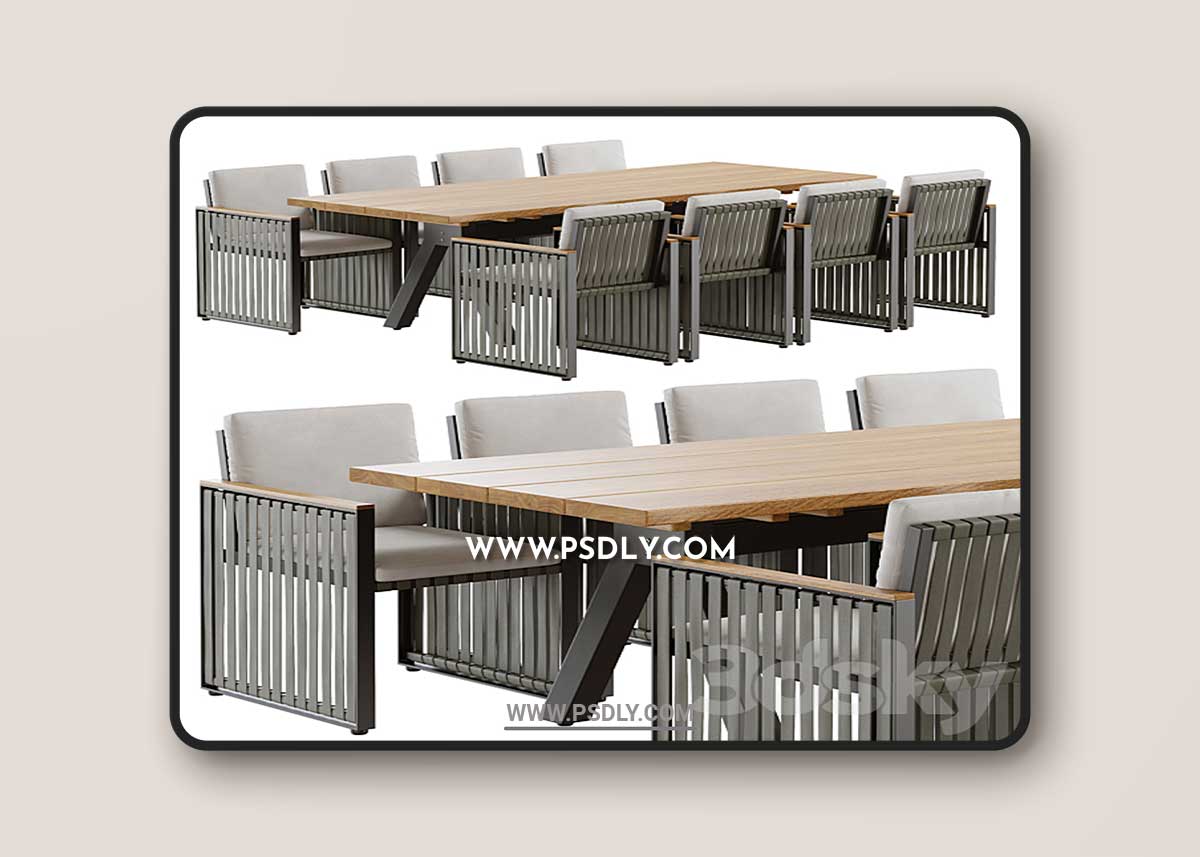 Outdoor garden wicker woven dining set Skyline design Horizon 1 Outdoor garden wicker woven dining set Skyline design Horizon