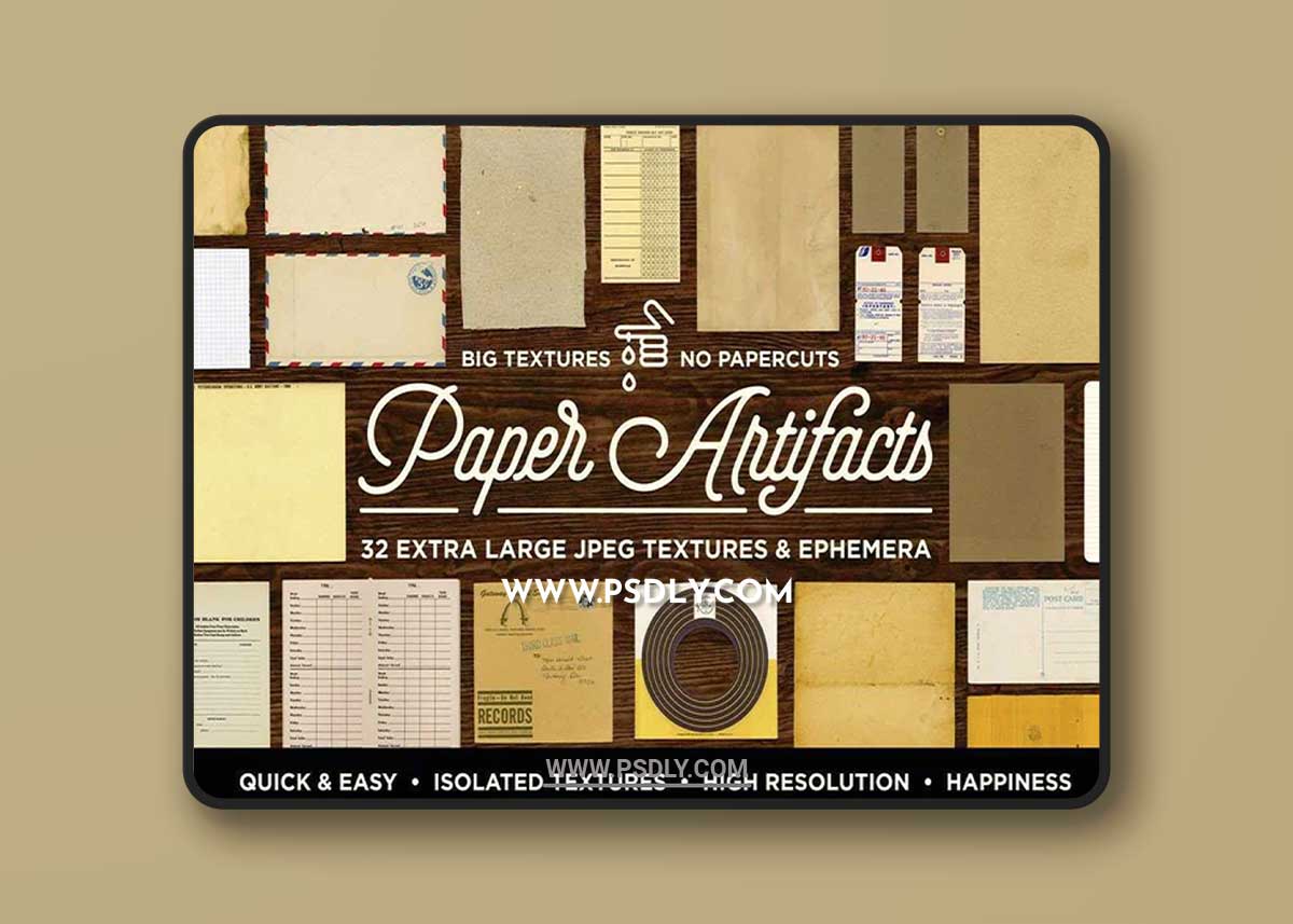 RetroSupply - Paper Artifacts | Texture & Ephemera Bundle for Photoshop 1 RetroSupply - Paper Artifacts | Texture & Ephemera Bundle for Photoshop