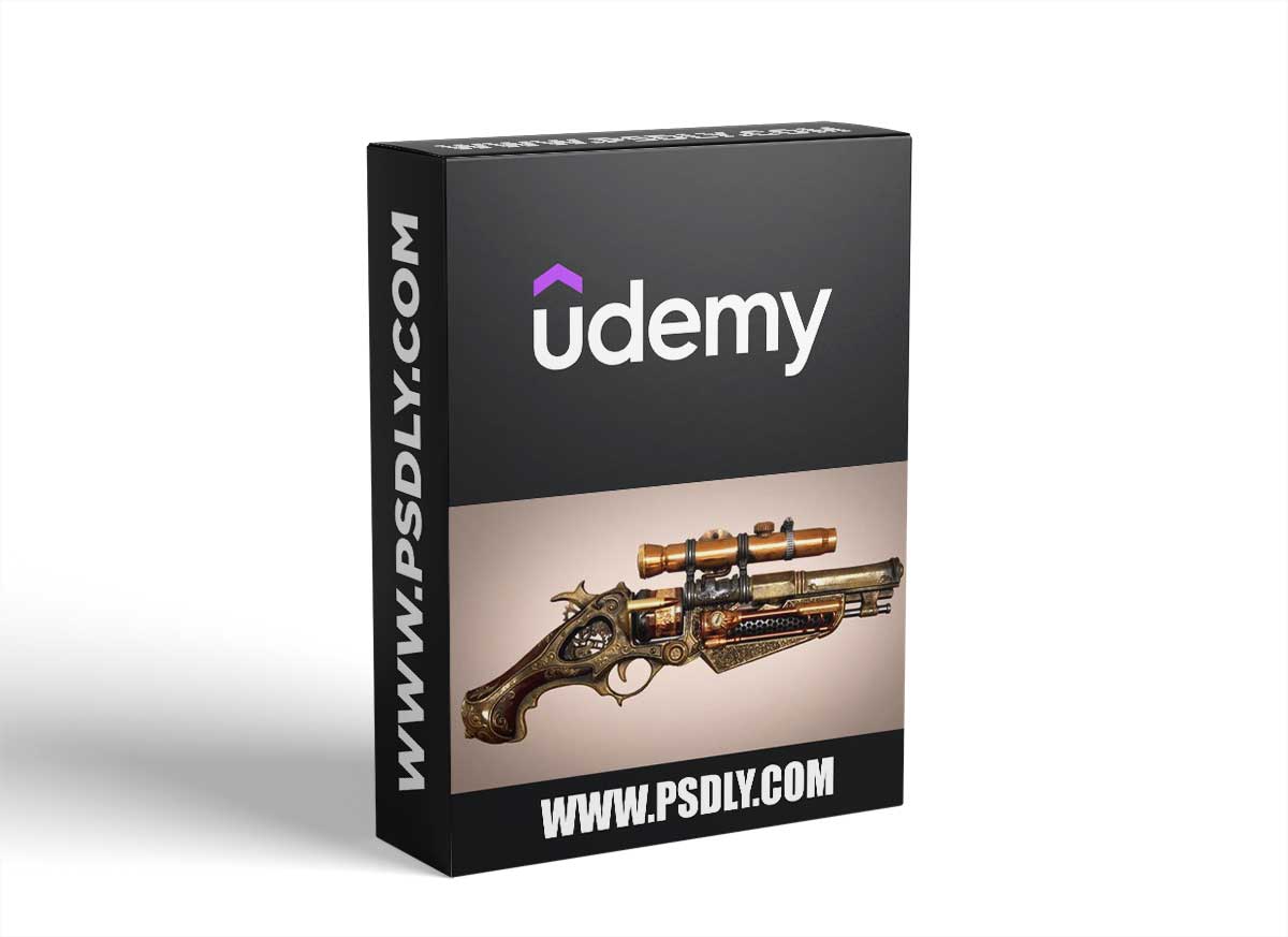 Real Time Game Asset Steam Punk Gun In Blender 1 Real Time Game Asset Steam Punk Gun In Blender