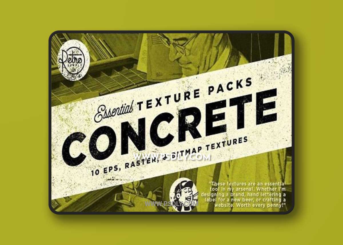 Retrosupply - Concrete Textures Pack for Photoshop 1 Retrosupply - Concrete Textures Pack for Photoshop