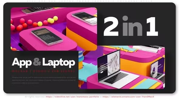 Videohive 2in1 App and Laptop Promo Isometric Colorful Style 38859666 1 Videohive 2in1 App and Laptop Promo Isometric Colorful Style 38859666
