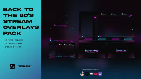 Videohive Back To The 80's Stream Overlays Pack 34038628 1 Videohive Back To The 80's Stream Overlays Pack 34038628