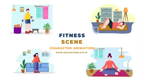 Videohive Daily Exercise Animation Scene Character 38960222 1 Videohive Daily Exercise Animation Scene Character 38960222