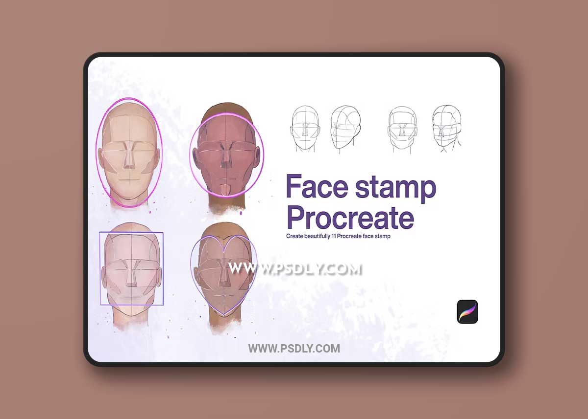 10 Face Stamps Procreate V4XN49D 1 10 Face Stamps Procreate V4XN49D