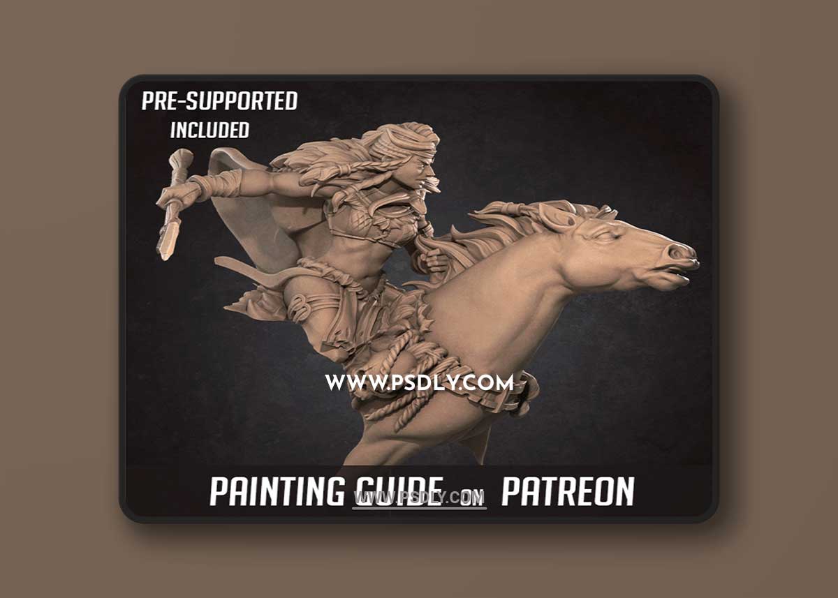 Anira the Amazon Queen Mounted 3D Print 1 Anira the Amazon Queen Mounted 3D Print
