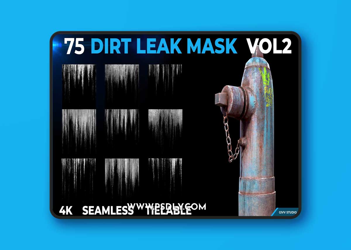 Artstation – 75 Dirt Leak Effect Mask- Vol 2 (4K Seamless Tileable) 1 Artstation – 75 Dirt Leak Effect Mask- Vol 2 (4K Seamless Tileable)