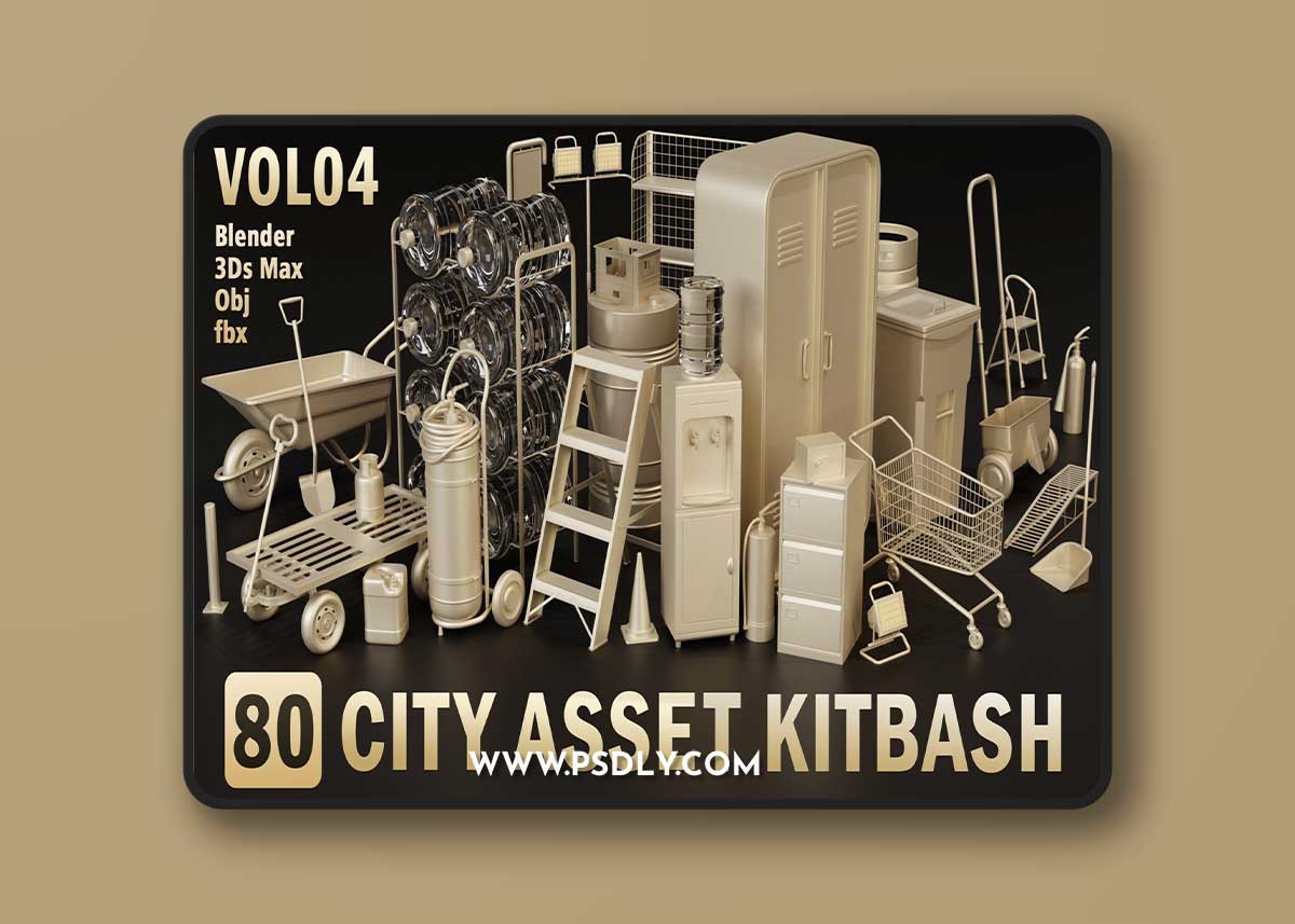 Artstation – 80 City Asset Kitbash 1 Artstation – 80 City Asset Kitbash