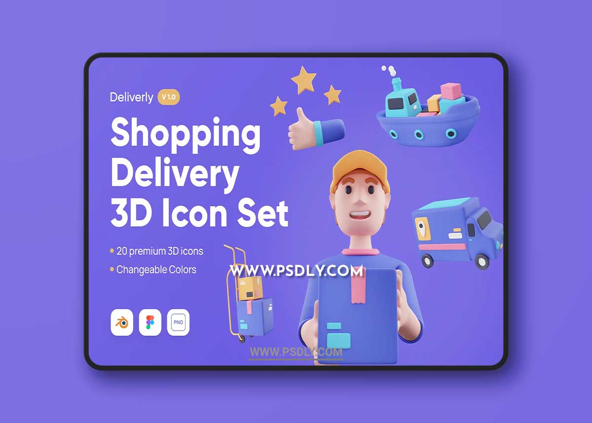 CreativeMarket - Deliverly - Shopping Delivery 3D 7362704 1 CreativeMarket - Deliverly - Shopping Delivery 3D 7362704