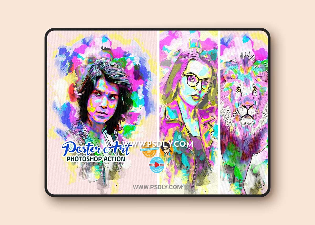 CreativeMarket - Poster Art Photoshop Actions 6770718 1 CreativeMarket - Poster Art Photoshop Actions 6770718