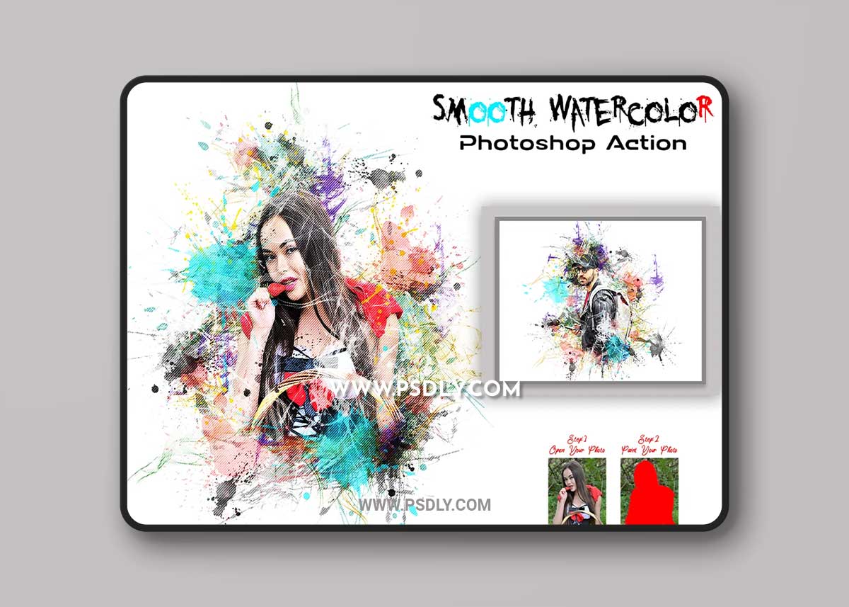 CreativeMarket - Smooth Watercolor Photoshop Action 7506994 1 CreativeMarket - Smooth Watercolor Photoshop Action 7506994