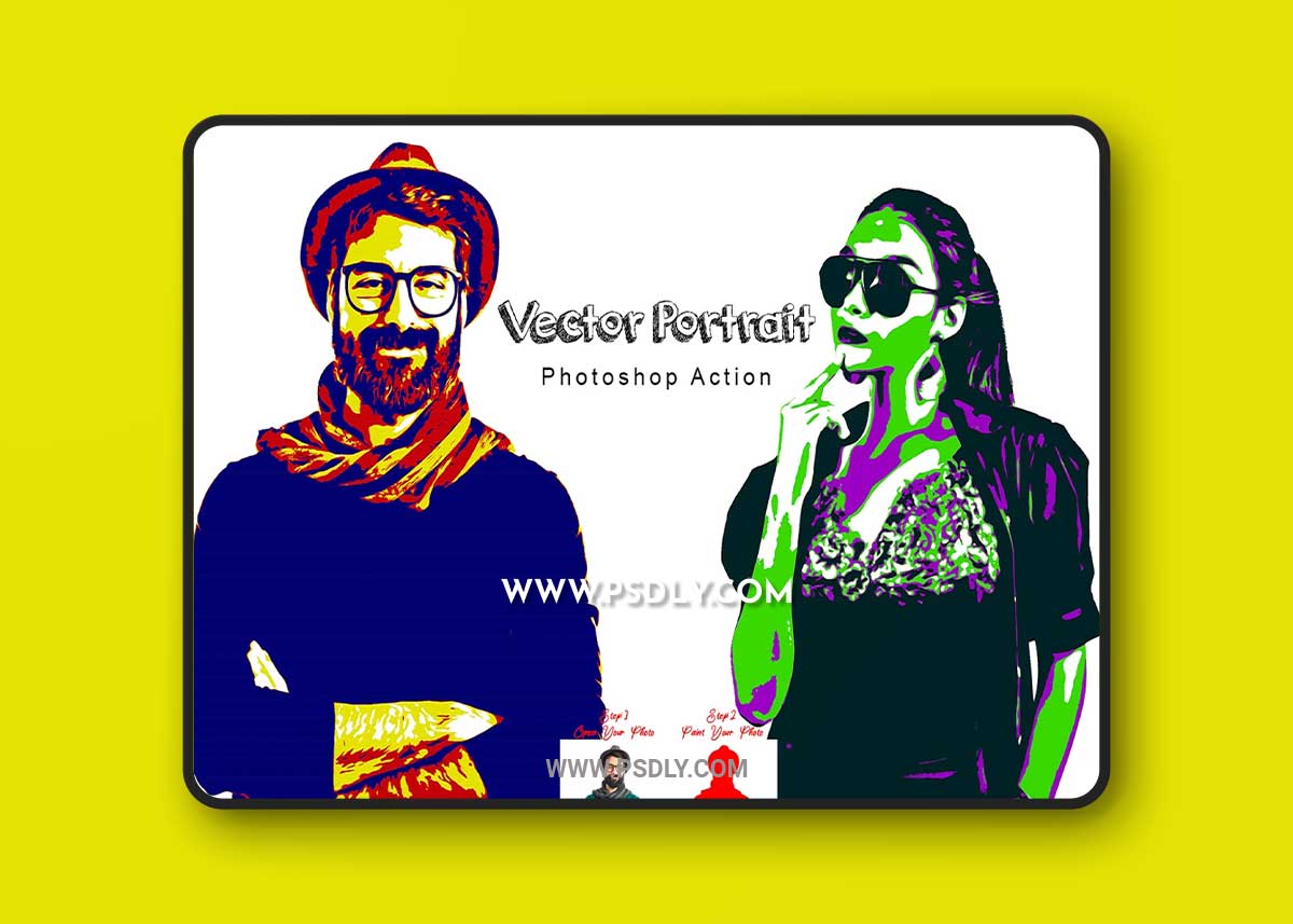 CreativeMarket - Vector Portrait Photoshop Action 7505139 1 CreativeMarket - Vector Portrait Photoshop Action 7505139